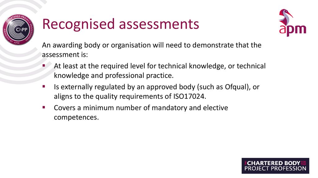 What is the Chartered Project Professional ChPP standard ppt